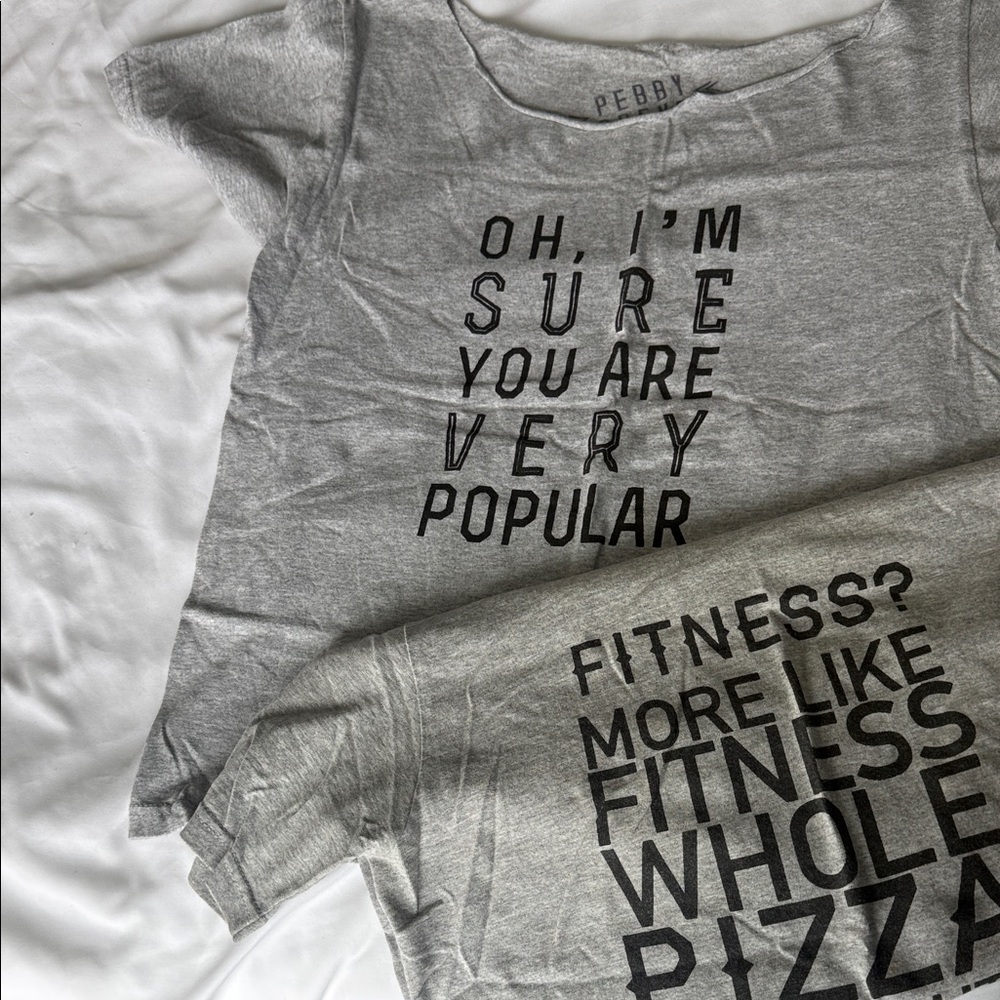 Pebby Gray Short Sleeve Tee Set